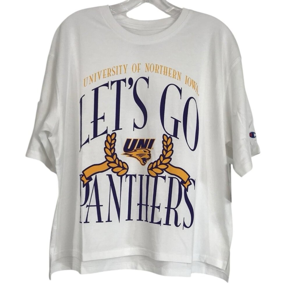Champion T Shirt Womens Size Medium University‎ Of Iowa Panthers Short Sleeves